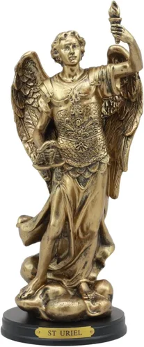 Miniatura 10 de Ebros - Estatua de Arcángel del Consejo Angélico de la Iglesia Católica Ortodoxa Oriental, estatua de 8 pulgadas de alto con placa de nombre