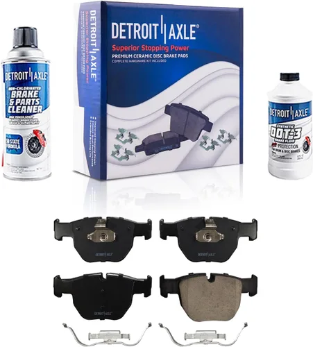 Miniatura 26 de Detroit Axle - Kit de freno trasero para Ford Explorer 2020-2025 2024-2025 Rotores de freno de disco Mustang Pastillas de freno de cerámica