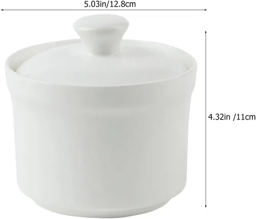 Miniatura 2 de SHERCHPRY Olla de cerámica con tapa, cuenco de sopa de vapor, olla de cocción al vapor, olla de cocina para el hogar, cocina, huevo, nido, pájaros