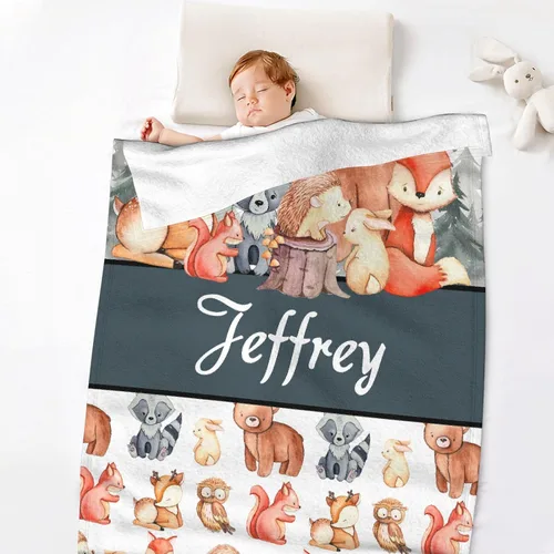 Miniatura 6 de Manta de bebé personalizada para niñas y niños, manta de bebé personalizada con nombre para niños pequeños, niños, ducha, recién nacidos, guardería