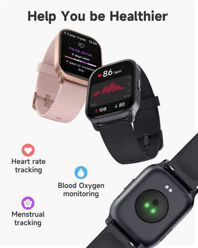 Miniatura 3 de TOOBUR Reloj Inteligente para Hombres y Mujeres, Smartwatch Compatible con Teléfonos Android e iOS, Contestar/Realizar Llamadas, Reloj Rastreador
