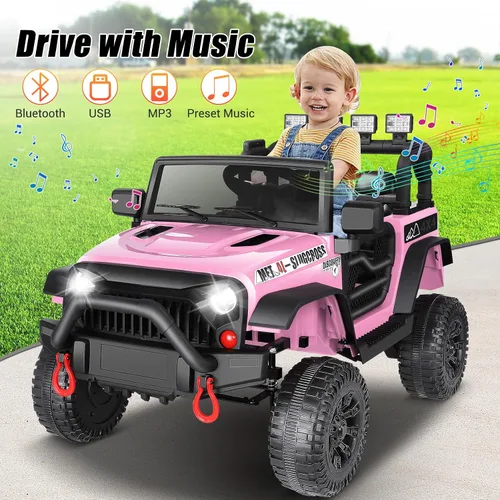 Miniatura 2 de Hikole Auto de paseo de 24 V con control remoto, vehículos a pilas para niños y niñas, motores mejorados de 2 × 200 W, camión con ruedas eléctricas