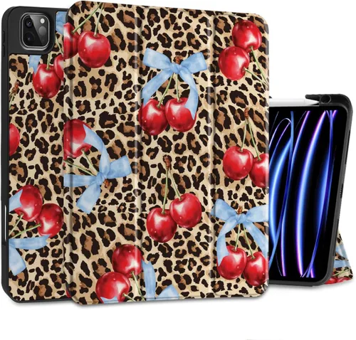 Miniatura 10 de DONGKE Funda para iPad Pro de 12.9 pulgadas 6ª generación 2022, soporte para lápiz integrado + soporte triple + encendido automático/apagado + funda