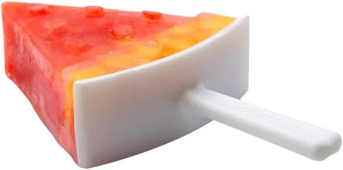 Miniatura 7 de Tovolo Molde para paletas de sandía, paquete de 4 moldes apilables de silicona para paletas con protectores de goteo para niños, molde de sandía