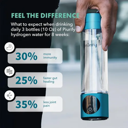 Miniatura 2 de Generador de Botella de Agua de Hidrógeno - Hasta 4100+ PPB - Tecnología SPE/PEM - Generador H2 Certificado - Sistema Portátil de Rendimiento