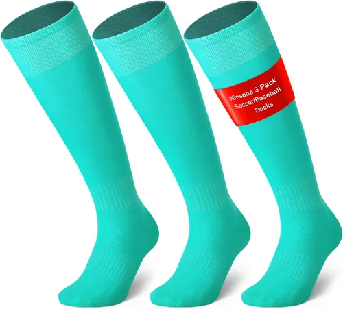Miniatura 10 de 3 pares de calcetines de béisbol y sóftbol para jóvenes, niños, niñas, hombres y mujeres, calcetines de fútbol