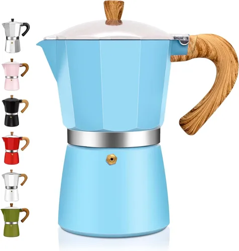 Miniatura 13 de Estufa de aluminio de 2 tazas de café expreso Moka Pot Express Percolator Italiano Classic Mocha Máquina de café para café italiano y cubano Plateado