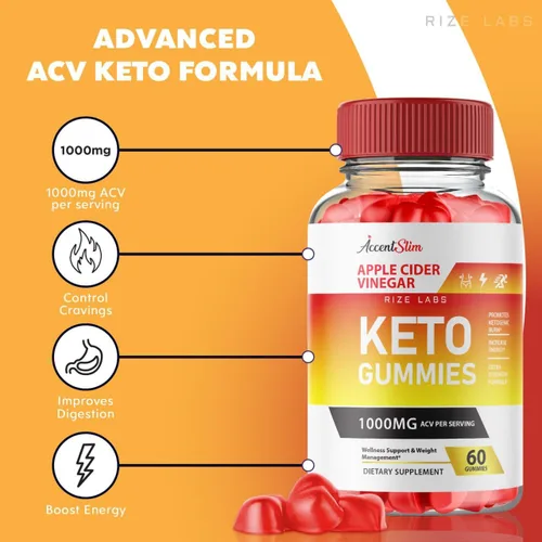 Miniatura 2 de AccentSlim - Gomitas Keto AccentSlim de vinagre de sidra de manzana de 1000 mg AccentSlim Keto Gummies (300 gomitas)