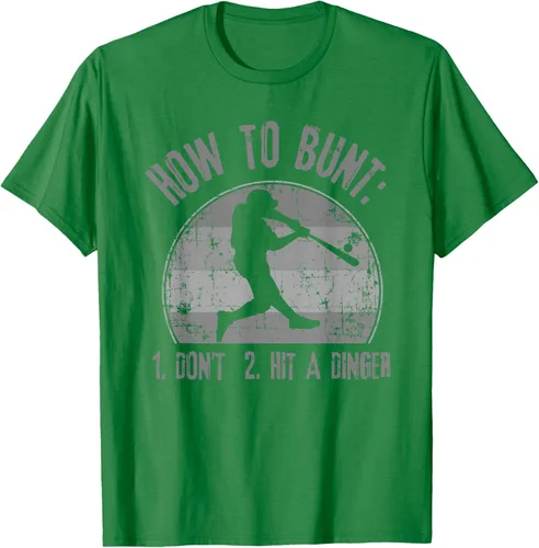Miniatura 3 de Cómo Bunt Don't Hit A Dinger - Camiseta divertida de béisbol y sóftbol, Negro, S