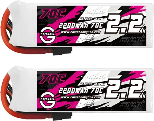 Miniatura 8 de CNHL Batería Lipo 2S 2200mAh 40C 7.4V con enchufe en T para coche a control remoto, camión, carreras, buggy, barco, vehículos RC (2 paquetes)