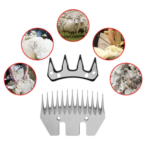 Miniatura 4 de Peines cuchillas de corte de repuesto para cabra para tijeras de oveja, cortadora eléctrica de 13 dientes rectas 4.13 Cuchillas de repuesto