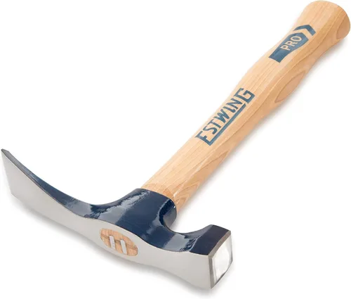 Miniatura 2 de ESTWING Bricklayer's/Mason Hammer - Herramienta de mampostería de 21 onzas fabricada en Estados Unidos con cabeza de acero forjado y mango de madera