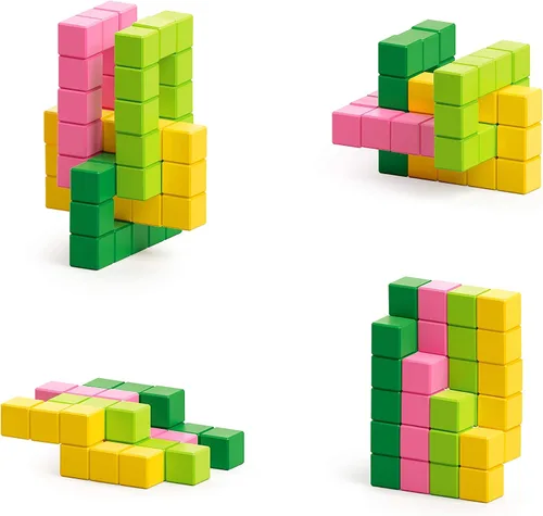 Miniatura 3 de PIXIO Tropic - Juego de construcción de bloques magnéticos pequeños en estilo de arte de píxeles con aplicación gratuita - Cubos de plástico