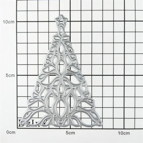 Miniatura 3 de DzIxY Hermosos troqueles de corte de metal con estrellas de árbol de Navidad para hacer tarjetas, juegos de troqueles de papel para grabar, álbum