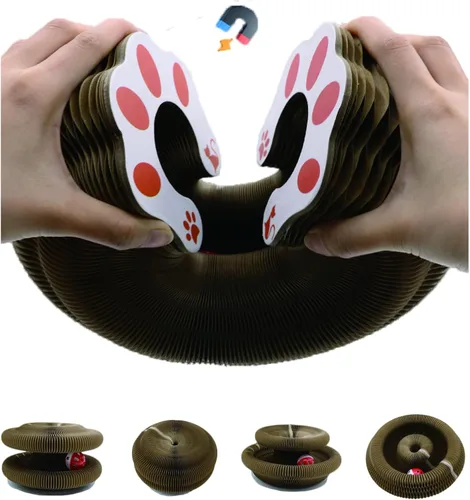 Miniatura 2 de Gatito - Tabla rascadora de juguete para gatos, órgano mágico, hecho de cartón corrugado reciclable, tablero de arañazos para gatos equipado