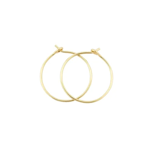 Miniatura 5 de Aretes de aro finos medianos de oro de 14 quilates para mujer, ligeros, minimalistas, para uso diario, de 1.5 pulgadas