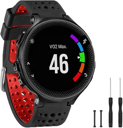 Miniatura 22 de GVangel - Correa compatible con reloj inteligente Garmin Forerunner 235, correa de silicona suave de repuesto para 220/230/235/620/630/735XT/235