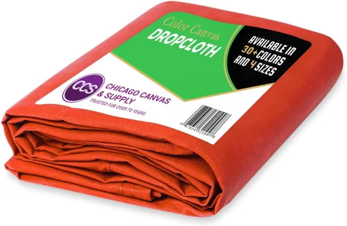 Miniatura 30 de CCS - Tela de lona para caídas, lona de algodón resistente para cortinas, manteles, telón de fondo, pintura, cubierta de suelo, lavable y Verde