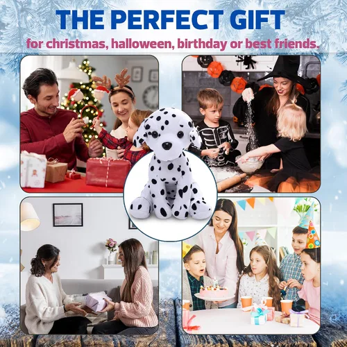Miniatura 4 de Plushland Juguetes de peluche realistas de perro cachorro de 10 pulgadas, figuras de felpa navideñas para niños, bebés para jugar