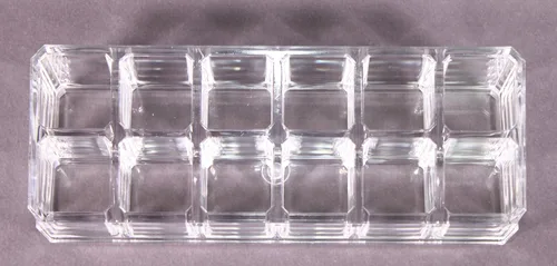 Miniatura 3 de Estuche de maquillaje acrílico transparente y lápiz labial o soporte para brochas con 12 compartimentos
