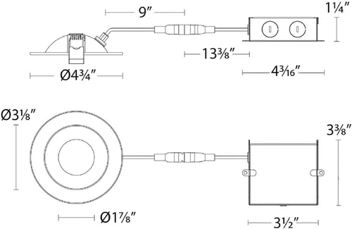 Miniatura 6 de WAC Lighting Lotos - Luz LED empotrable redonda ajustable de 2 pulgadas, 3000K blanco cálido, 6W, 530 lúmenes, clasificación IC hermética, 120V-277V
