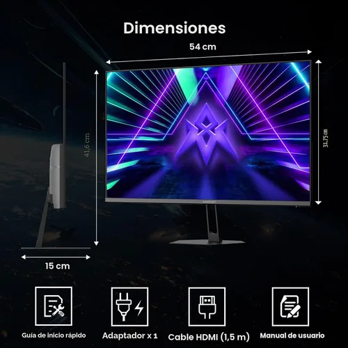 Miniatura 9 de Amzfast - Monitor de juegos de 24 pulgadas 180Hz 200Hz FHD 1080p, monitor de computadora, sincronización adaptativa de 1 ms, 3000:1, pantalla HDR