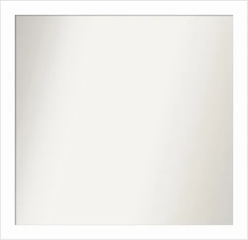 Miniatura 520 de Amanti Art Espejo de baño blanco para sobre el fregadero, 24 x 24 pulgadas, hecho a medida, espejo de tocador cuadrado blanco estrecho, marco