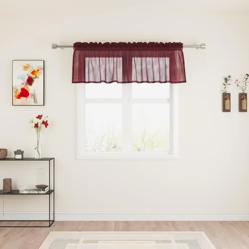 Miniatura 62 de UPOPO Paneles de Cortina Beige Pequeños Cortinas Transparentes de Gasa de 16 Pulgadas de Largo Cortinas de Cocina de Voile con Textura de Lino