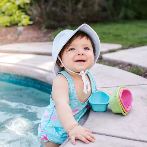 Miniatura 3 de green sprouts Sombrero de pescador transpirable para bebé niña