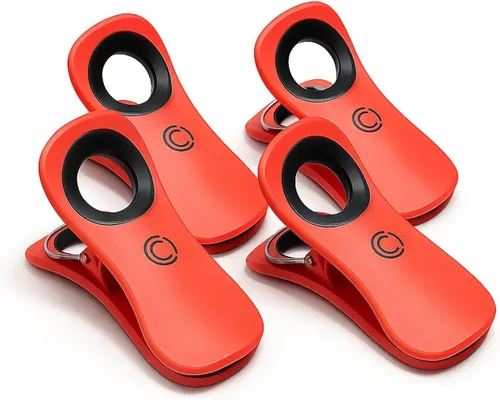 Miniatura 10 de Clips para toallas de playa para sillas de crucero, soportes para toallas resistentes para sillas de salón, clips de piscina grandes de apertura