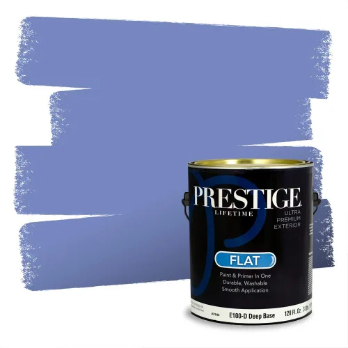 Miniatura 1039 de Pintura Exterior + imprimación PRESTIGE, todo-en-uno, 1 galón, acabado mate, color comparable al Valspar* Royal Gray* VS151-Gris real