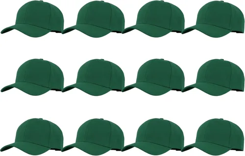 Miniatura 134 de Gorras de béisbol con correa trasera ajustable, lisas, negras, 12