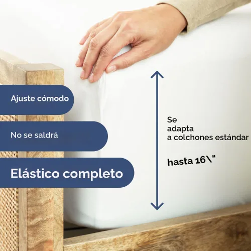 Miniatura 3 de Sábana bajera tamaño King - Sábana inferior única ultrasuave de hotel de lujo con bolsillos profundos de 8-16 pulgadas - Transpirable, refrescante
