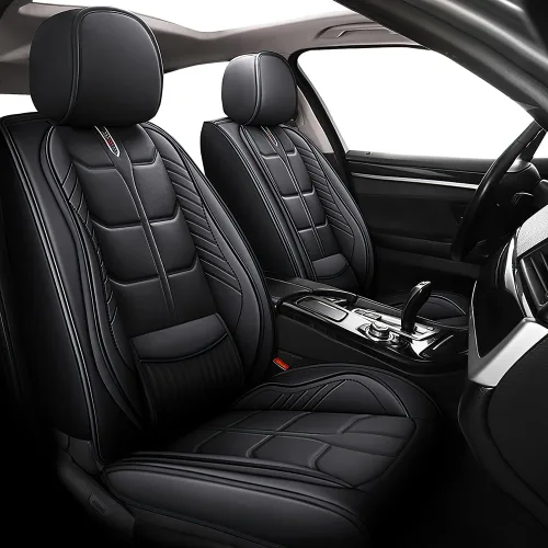 Miniatura 10 de URINOVET Funda de asiento de automóvil para Mercedes-Benz GLS 450 2017-2023, funda de asiento delantero y trasero de 5 plazas, fundas de asiento