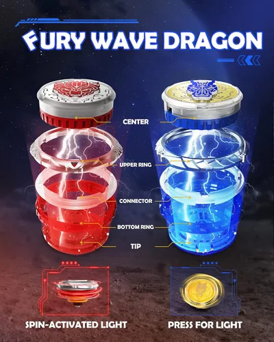 Miniatura 2 de Infinity Nado Stadium - Juguete de batalla para niños de 8 a 12 años, incluye estadio, 2 juguetes de juego, 2 lanzadores de espadas, azul zafiro