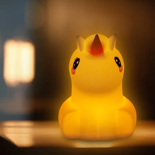 Miniatura 5 de Luz nocturna para niños, lámpara de noche de silicona suave y segura, lámpara de guardería para bebé, 9 colores con control remoto, lámpara LED