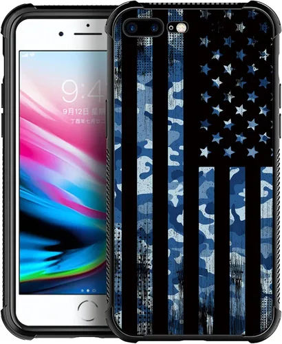 Miniatura 63 de Funda compatible con iPhone X/XS, diseño de bandera estadounidense de béisbol, TPU suave, a prueba de golpes, de vidrio templado, para iPhone X/XS