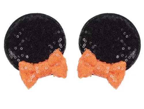 Miniatura 13 de CLGIFT Diadema para el pelo, Minnie Ears para bebé/niño pequeño, diadema flexible, lentejuelas en ambos lados, lilo, niñas
