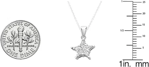Miniatura 2 de Dazzlingrock Collection 0.25 Cttw 10K Kite Noble Star Cluster Diamond Colgante para mujer 1, oro blanco sólido, Oro Blanco