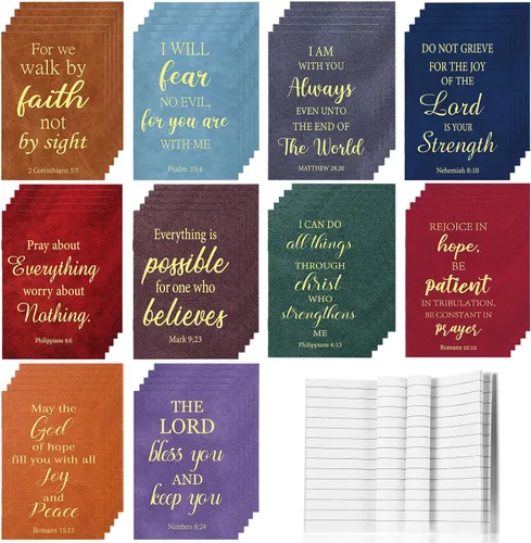 Miniatura 10 de Paquete de 50 cuadernos cristianos, diarios de oración, diario bíblico de bolsillo pequeño, diario de gratitud para mujeres y hombres, cuadernos
