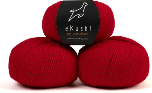 Miniatura 94 de 100% Hilo de Alpaca para Bebé para Tejer y Ganchillo - Juego de 3 Madejas de Hilo Premium DK - Ligero, Hipoalergénico y Térmico Hecho en Perú - N010