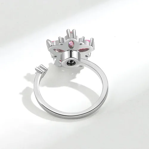 Miniatura 8 de Anillo de plata 925, anillos de plata ajustables para mujer, anillos de pulgar abiertos, anillos de circonio, anillos ajustables, anillos abiertos