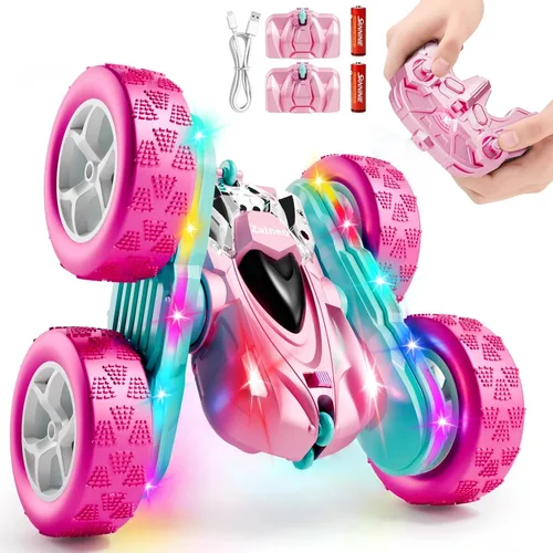 Miniatura 9 de Auto de Acrobacias con Control Remoto 4WD 360° Flip RC de Doble Cara, Barra de Luces LED, Batería Modular USB-C, 2.4 GHz, Juguete al Aire Libre