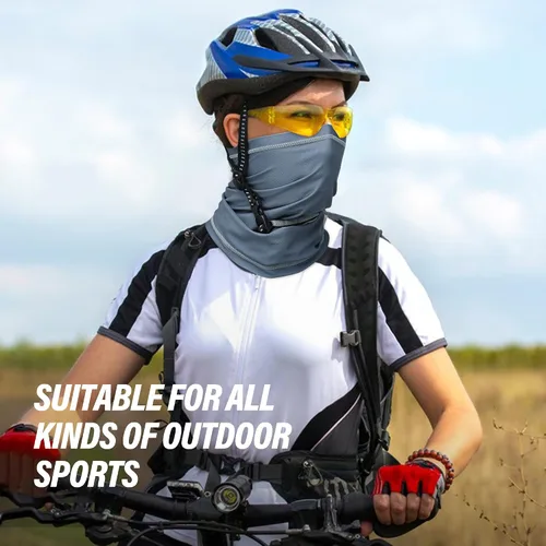 Miniatura 7 de SAITAG Polaina de cuello con protección contra el polvo, transpirable, elástica, para verano, ciclismo, senderismo, pesca