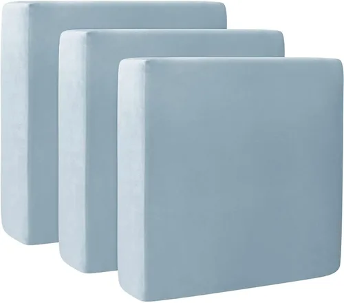 Miniatura 25 de Fundas de cojín de terciopelo para sofá, funda elástica para cojín de sofá suave, protector de muebles extraíble y lavable para sala de estar, Negro