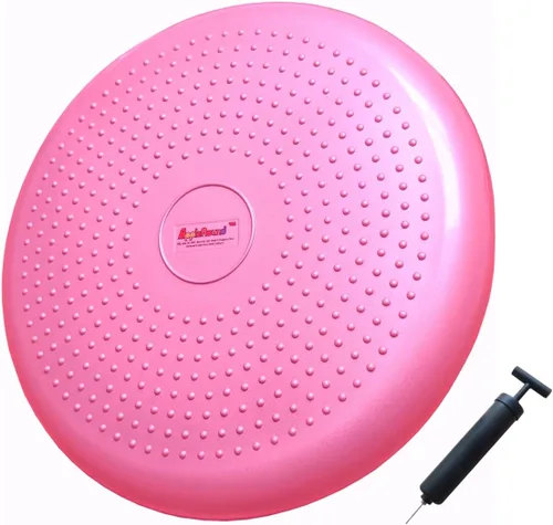 Miniatura 12 de AppleRound Cojín de balanceo inflable con bomba manual, tabla de estabilidad de aire (extra gruesa), disco de equilibrio para adultos, asiento
