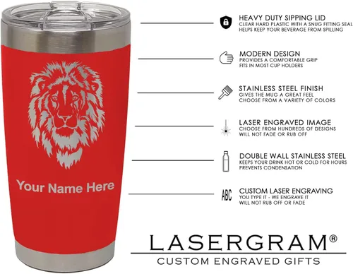 Miniatura 55 de LaserGram Taza aislada al vacío de 20 onzas, asistente médico MA, grabado personalizado incluido (rosa)