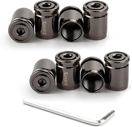 Miniatura 11 de Dickno 4 piezas tapones con bloqueo para válvulas de neumáticos de automóvil, cubiertas antirrobo para válvulas de rueda automáticas con sello