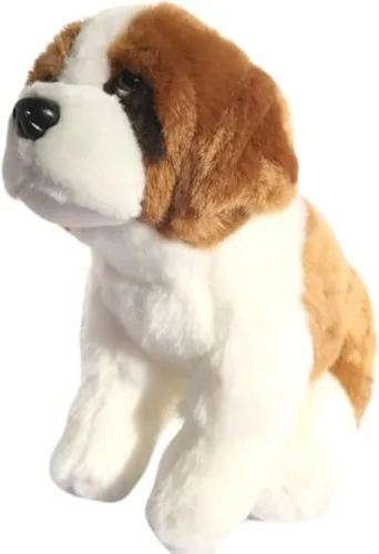 JIANEEXSQ Peluche realista de perro de San Bernardo, modelo de perro siberiano realista, regalo de cumpleaños para niños
