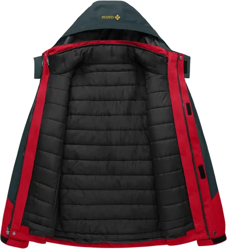 Miniatura 3 de GEMYSE Chaqueta de nieve impermeable 3 en 1 para hombre, abrigo de invierno aislado